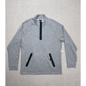 Alfani Mens Grey Sweater Quater Zip Size Medium / M